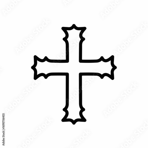 Ornate Christian cross symbol, a timeless emblem of faith and spirituality