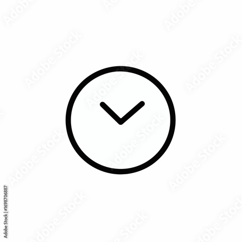 Simple minimalist clock icon indicating time passing or a countdown