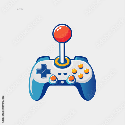 A vibrant illustration of a game controller, perfect for gaming-related design projects