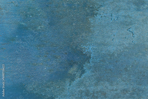 Old blue paint metal texture abstract steel pattern grunge background worn backdrop detail material