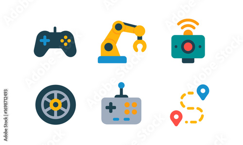 Robotics control icons for automation and navigation design