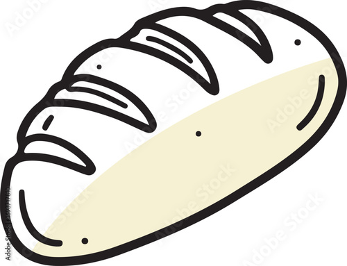 Freshly Baked Loaf of Bread Illustration
