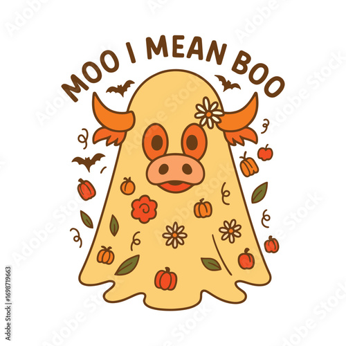 Moo I Mean Boo Funny Halloween
