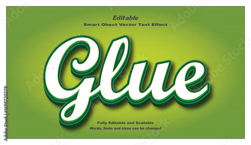Sticky Glue Text Effect 3D Modern Text.