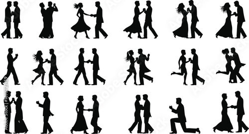 silhouettes of people