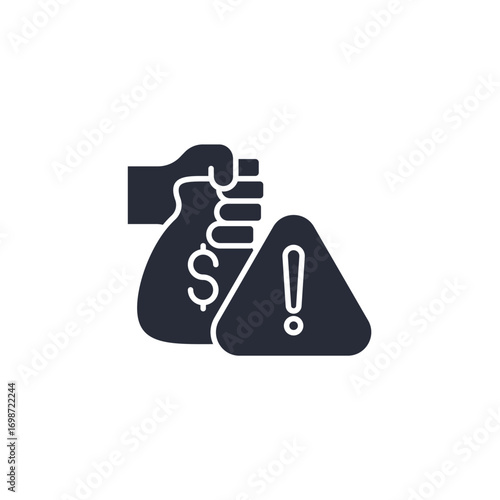 extortion icon. extortion Symbol sign for mobile concept and web design. Vector icon, Logo illustration, Vector graphics