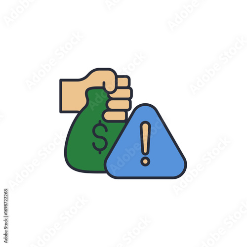 extortion icon. extortion Symbol sign for mobile concept and web design. Vector icon, Logo illustration, Vector graphics