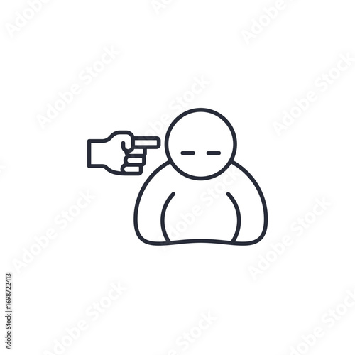 public abuse icon. public abuse Symbol sign for mobile concept and web design. Vector icon, Logo illustration, Vector graphics