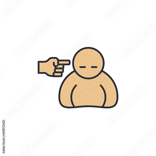 public abuse icon. public abuse Symbol sign for mobile concept and web design. Vector icon, Logo illustration, Vector graphics