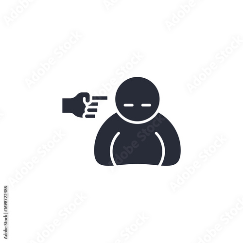 public abuse icon. public abuse Symbol sign for mobile concept and web design. Vector icon, Logo illustration, Vector graphics