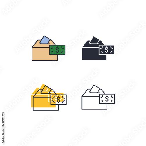 buy vote icon. buy vote Symbol sign for mobile concept and web design. Vector icon, Logo illustration, Vector graphics