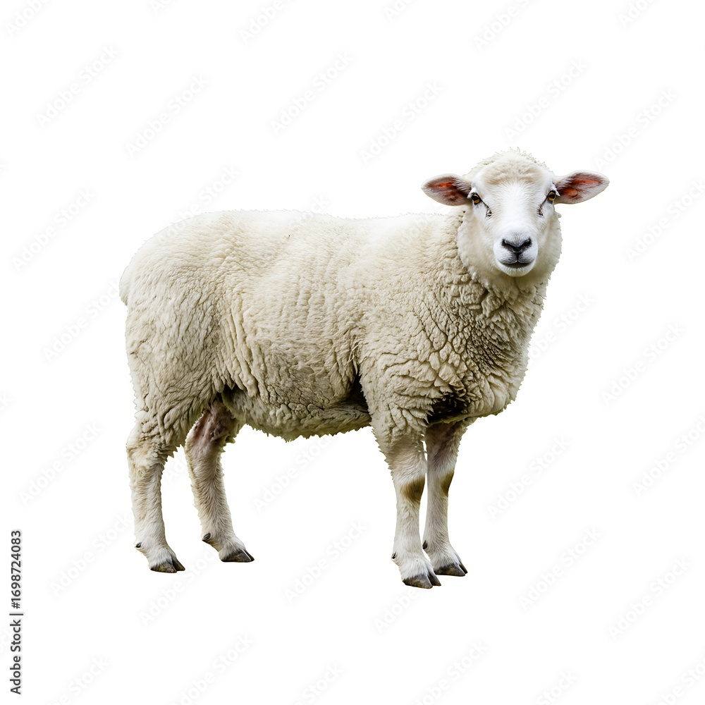 Fototapeta premium Fleecy Gaze: A Wool Portrait