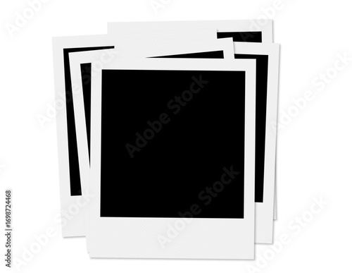 Stack of Instant Film Photographs with Texture