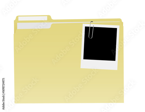Manila Folder with Paperclipped Picture