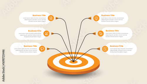 Business strategy and goal representative minimalist infographic design template
