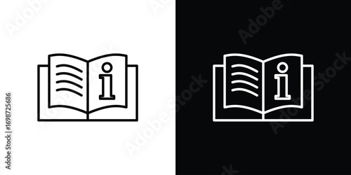 User guide icons. Stroke line art icons