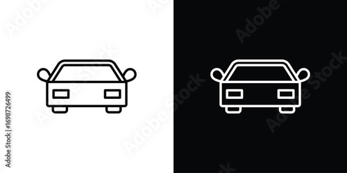 Taxi icons. Stroke line art icons