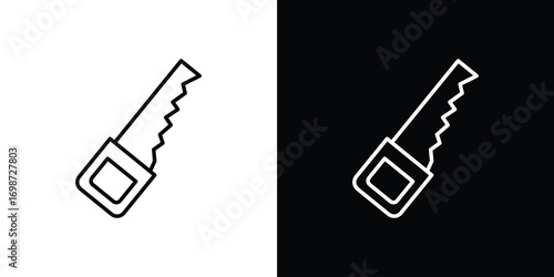 Saw icons. Stroke line art icons