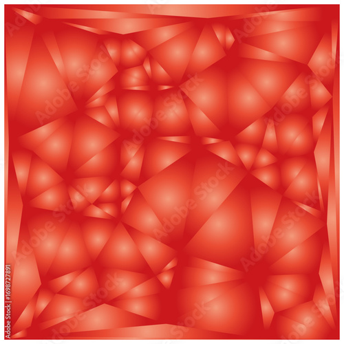 Abstract geometric background. Red bubble polygonal shapes. Crystal surface Vector. Low poly texture design.