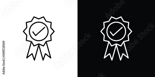 Rosette icons. Stroke line art icons