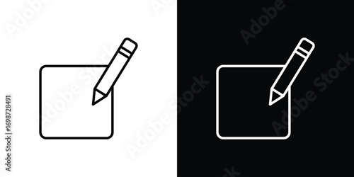 Register icons. Stroke line art icons