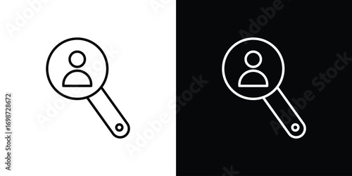 Recruitment icons. Stroke line art icons