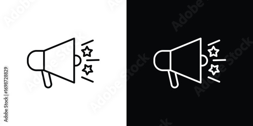 Promotion icons. Stroke line art icons