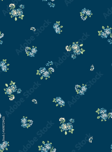 Classic Popular Flower Seamless pattern background - For easy making seamless pattern use it for filling any contours
