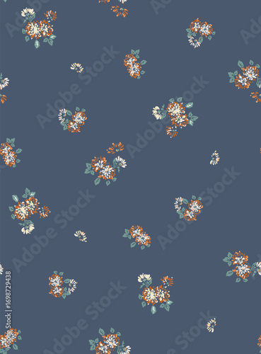 Classic Popular Flower Seamless pattern background - For easy making seamless pattern use it for filling any contours