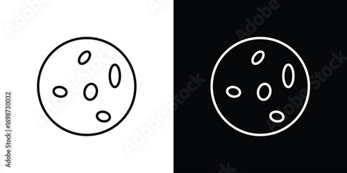 Microorganism icons. Stroke line art icons