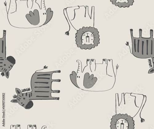 Seamless Dino pattern, print for T-shirts, textiles, wrapping paper, web. Original design with t-rex,dinosaur. grunge design for boys .