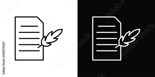 History icons. Stroke line art icons