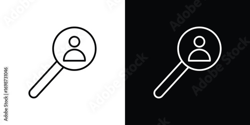Hiring icons. Stroke line art icons