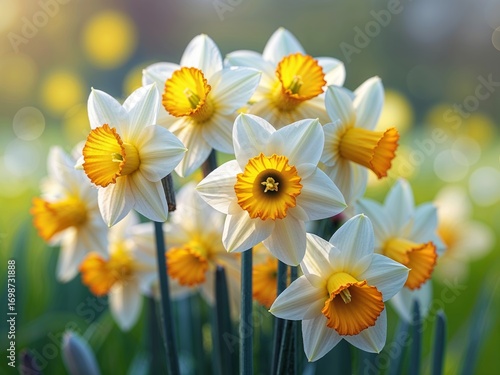 A Stunning Bouquet of Daffodils Basking in the Spring Sunlight