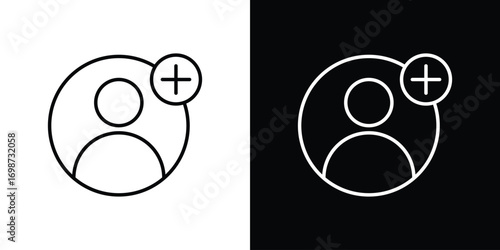 Follower icons. Stroke line art icons