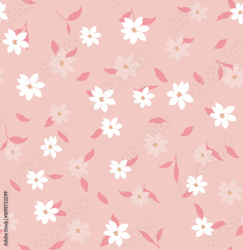 Classic Popular Flower Seamless pattern background - For easy making seamless pattern use it for filling any contours