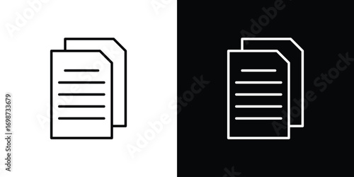 Copy icons. Stroke line art icons