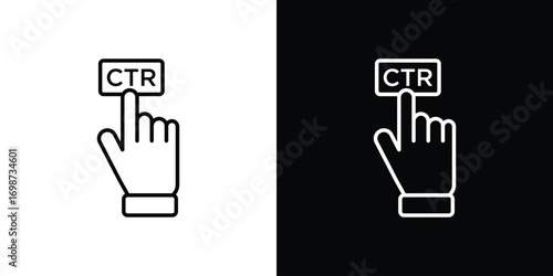 CTR icons. Stroke line art icons