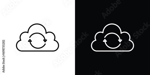 Backup icons. Stroke line art icons