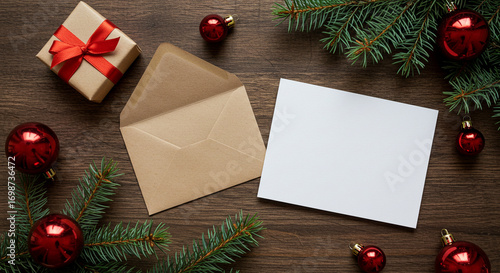 christmas card with christmas tree