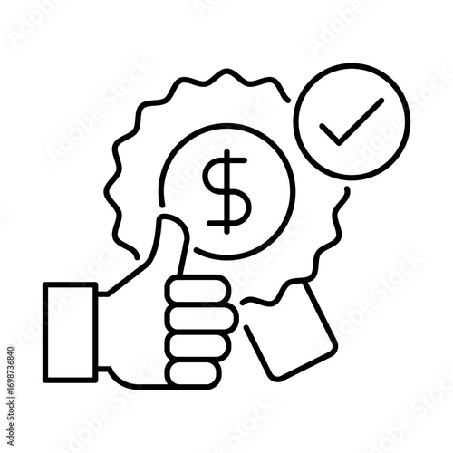 Best Price Icon for offering competitive pricing, discounts, and value for money to attract customers and improve sales.