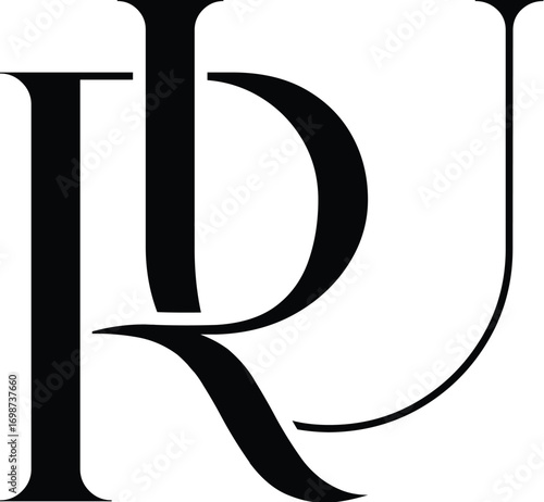 Vector RU fashion logo