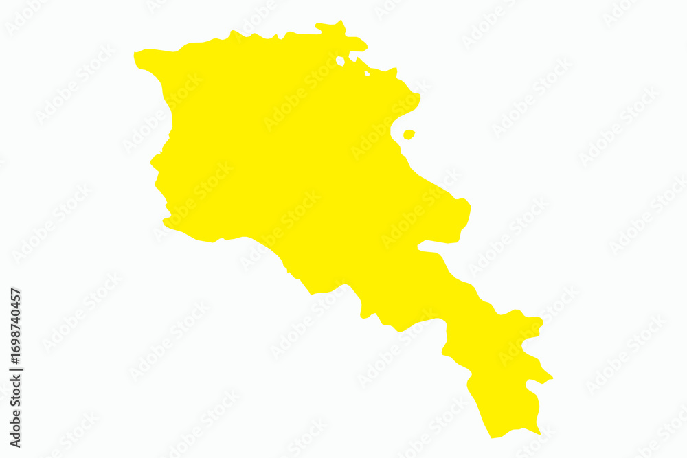 Fototapeta premium Vector graphic artwork suitable for print and web containing flat detailed map of ARMENIA