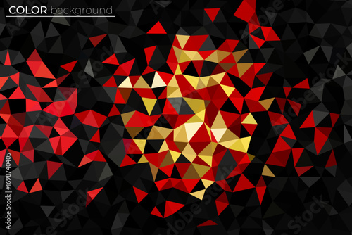 Abstract geometric background with a low poly crystal mosaic pattern, Colorful modern background