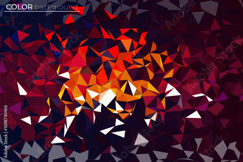 Abstract geometric background with a low poly crystal mosaic pattern, Colorful modern background