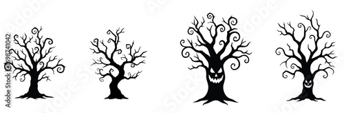 Halloween Tree Vector Set
