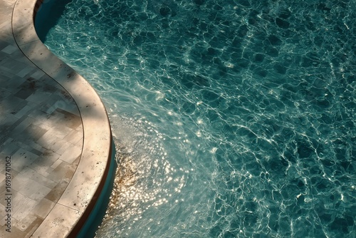 Sparkling Water Reflections at a Modern Pool During Daytime in a Sunny Location.