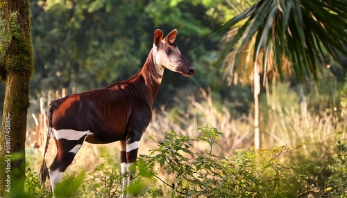 known as the forest giraffe the okapi is an artiodactyl mammal unique to the northeast
