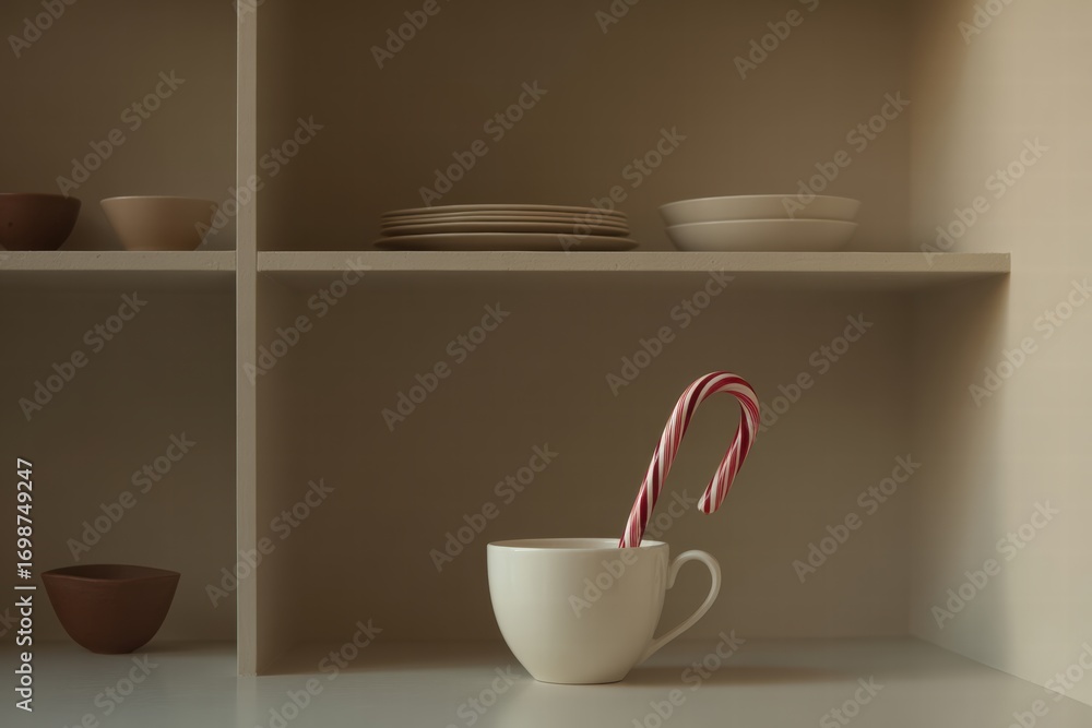 Obraz premium Melancholy and solitude captured in minimal lonely Christmas atmosphere.