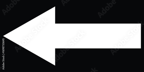 Long arrow vector. Long arrow icon. Vector of trendy long arrow pointing right in flat style. Horizontal long arrow. Left direction arrow icon. 